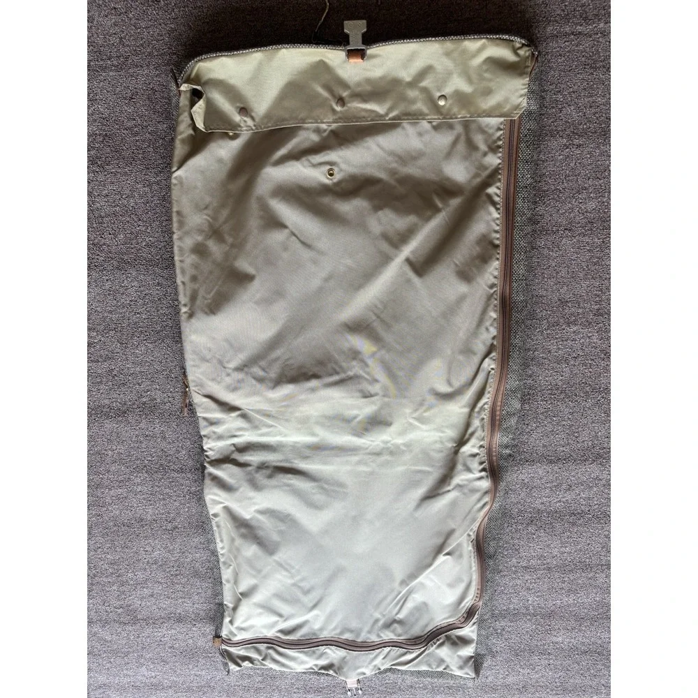 Hartmann Tan Tweed Garment Bag⭐️W/ Leather Trim and Shoulder Strap for Travel⭐️